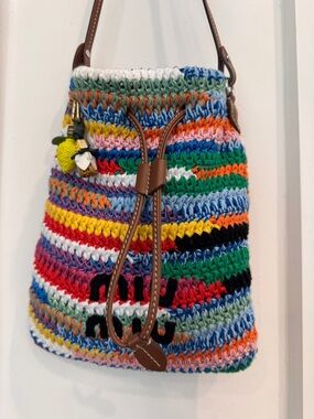 Miu Miu Multicolor Crochet Bucket Bag